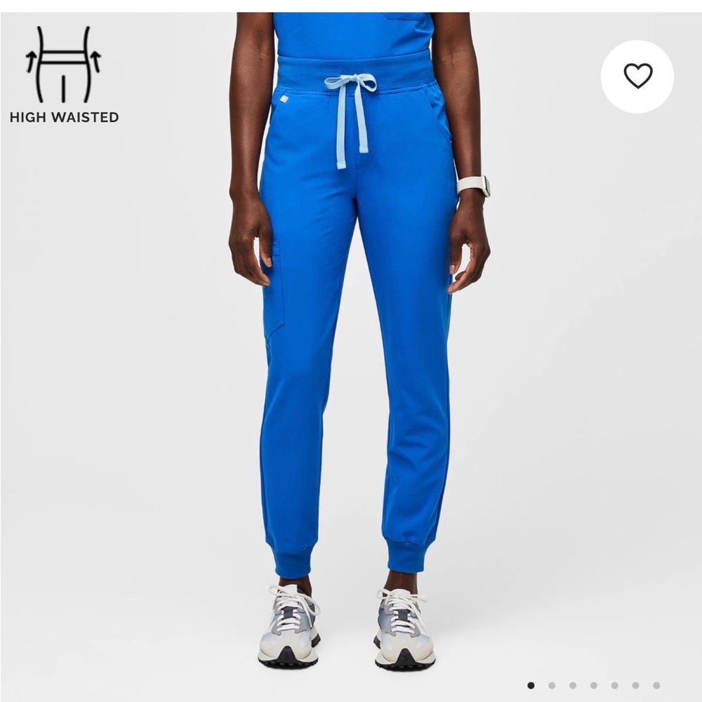 Figs Blue High-Waisted L-Tall Joggers